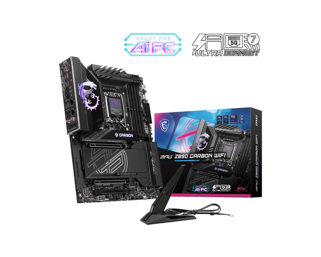 MSI MSI MB MPG Z890 CARBON WIFI GAMING, STD MPG Z890 CARBON WIFI,Z890,LGA1851,4DDR5,3PCIEX16,5M.2,2TBT4, - MAINBOARD | TecnoCARE.net Sabaudia, Latina, Terracina, San Felice Circeo e Pontinia