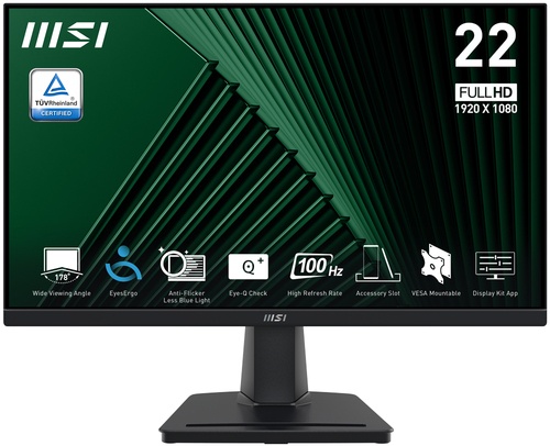MSI MSI MONITOR 21,5 LED VA 16:9 FHD 1MS 300 CDM 100Hz, HDMI - MONITOR LED | TecnoCARE.net Sabaudia, Latina, Terracina, San Felice Circeo e Pontinia