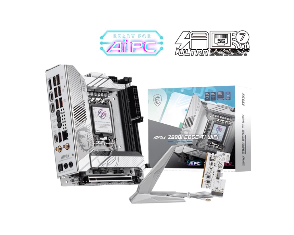 MSI MSI MB MPG Z890I EDGE TI, GAMING, WIFI STD MPG Z890I EDGE TI WIFI,Z890,LGA1851,2DDR5,1PCI-EX16,4M.2, - MAINBOARD | TecnoCARE.net Sabaudia, Latina, Terracina, San Felice Circeo e Pontinia