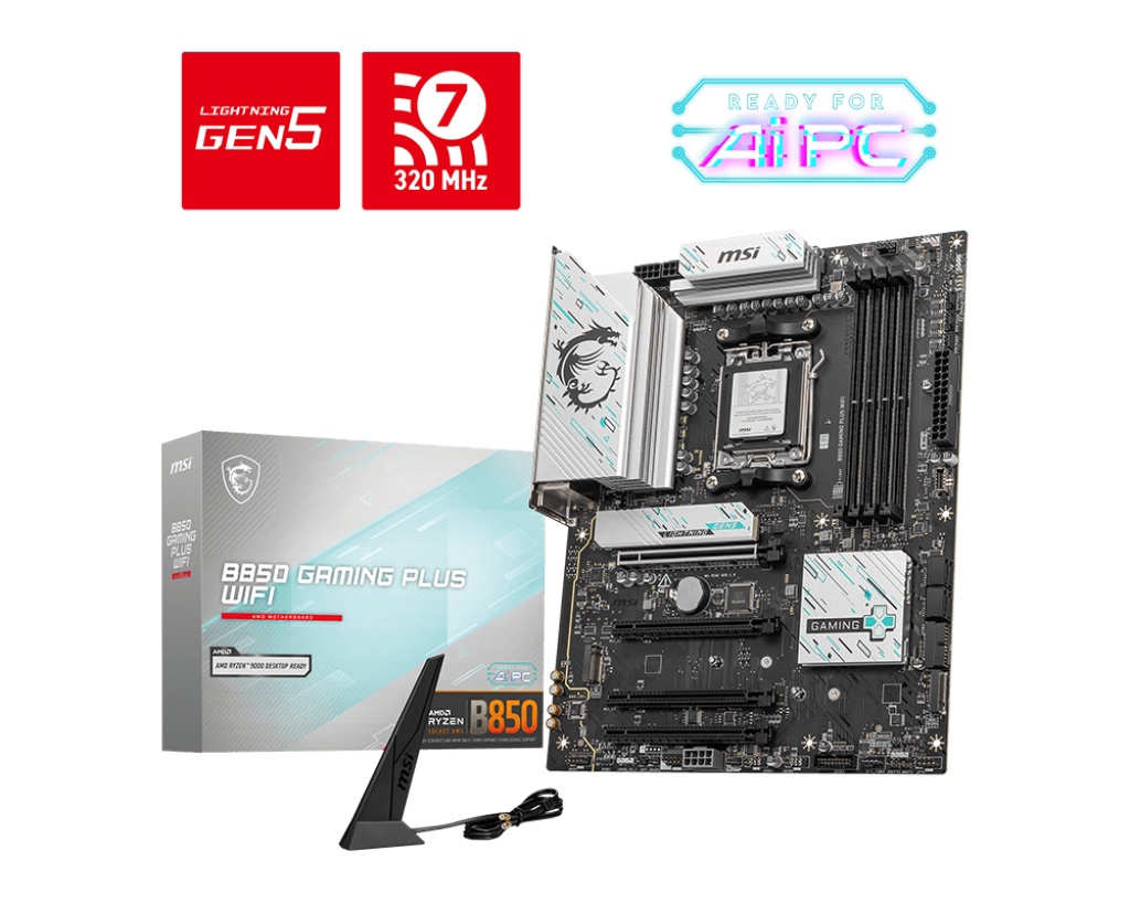 MSI MSI MB AMD B850 GAMING PLUS WIFI, ATX, AM5, DDR5, 1PCI-Ex16, 1PCI-Ex4, 2PCI-Ex1, 4SATA3 - MAINBOARD | TecnoCARE.net Sabaudia, Latina, Terracina, San Felice Circeo e Pontinia