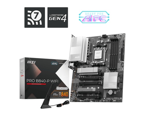 MSI MSI MB PRO B840-P WIFI ,B840,AM5,4DDR5,5PCI-Ex16,2M.2,4SATA3,2USB10G,5USB5G - MAINBOARD | TecnoCARE.net Sabaudia, Latina, Terracina, San Felice Circeo e Pontinia