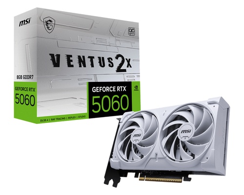 MSI MSI VGA GEFORCE RTX 5060, RTX 5060 8G VENTUS 2X OC WHITE, 8GB GDDR7, HDMI/DP*3, ATX, DUAL FAN, OC, B - SCHEDE VIDEO | TecnoCARE.net Sabaudia, Latina, Terracina, San Felice Circeo e Pontinia