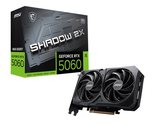 MSI MSI VGA GEFORCE RTX 5060, RTX 5060 8G SHADOW 2X OC, 8GB GDDR7, HDMI/DP*3, ATX, DUAL FAN, OC, BULK ED - SCHEDE VIDEO | TecnoCARE.net Sabaudia, Latina, Terracina, San Felice Circeo e Pontinia