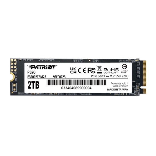 PATRIOT Patriot Memory P320 2 TB M.2 PCI Express 3.0 NVMe - SUPPORTI PER LA MEMORIZZAZIONE | TecnoCARE.net Sabaudia, Latina, Terracina, San Felice Circeo e Pontinia