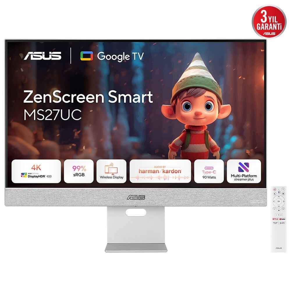 ASUS ASUS ZenScreen Smart Monitor MS27UC Monitor PC 68,6 cm (27") 3840 x 2160 Pixel 4K Ultra HD LCD Grigio - MONITOR E ACCESSORI | TecnoCARE.net Sabaudia, Latina, Terracina, San Felice Circeo e Pontinia