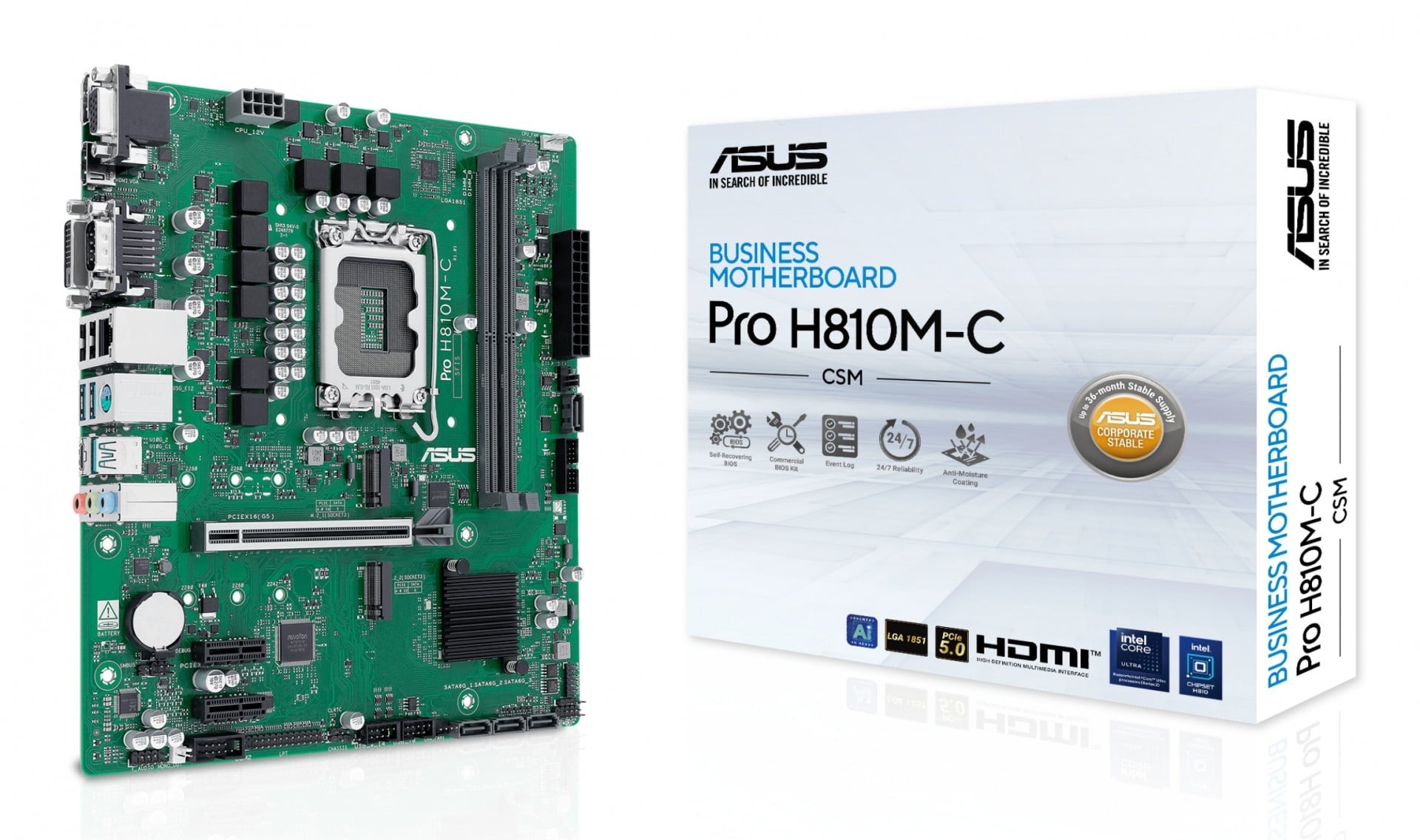 ASUS ASUS PRO H810M-C-CSM Intel H810 LGA 1851 (Socket V1) micro ATX - COMPONENTI | TecnoCARE.net Sabaudia, Latina, Terracina, San Felice Circeo e Pontinia