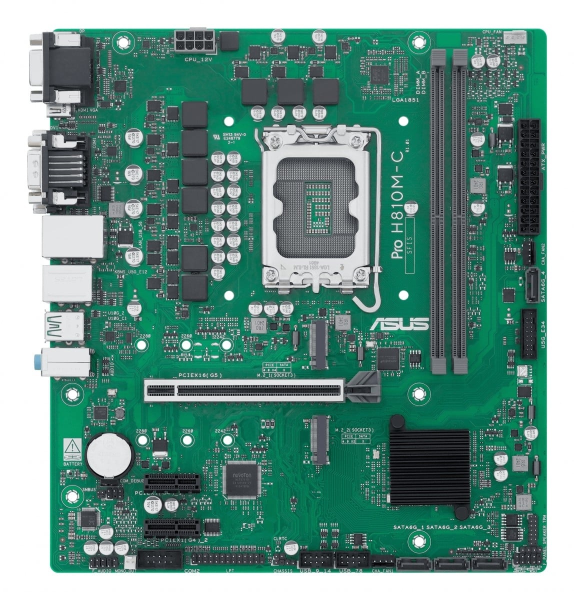 ASUS ASUS PRO H810M-C-CSM Intel H810 LGA 1851 (Socket V1) micro ATX - COMPONENTI | TecnoCARE.net Sabaudia, Latina, Terracina, San Felice Circeo e Pontinia