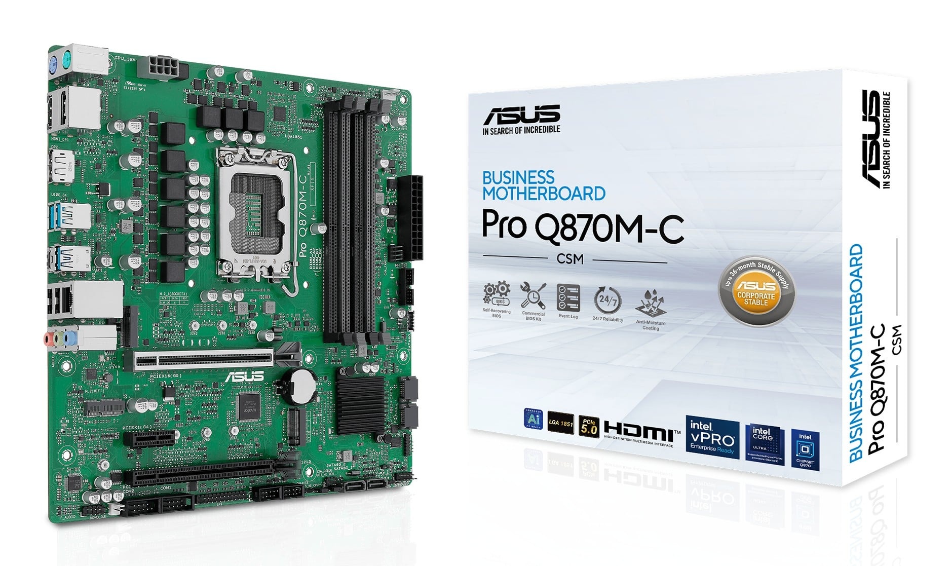 ASUS ASUS PRO Q870M-C-CSM Intel Q870 LGA 1851 (Socket V1) micro ATX - COMPONENTI | TecnoCARE.net Sabaudia, Latina, Terracina, San Felice Circeo e Pontinia