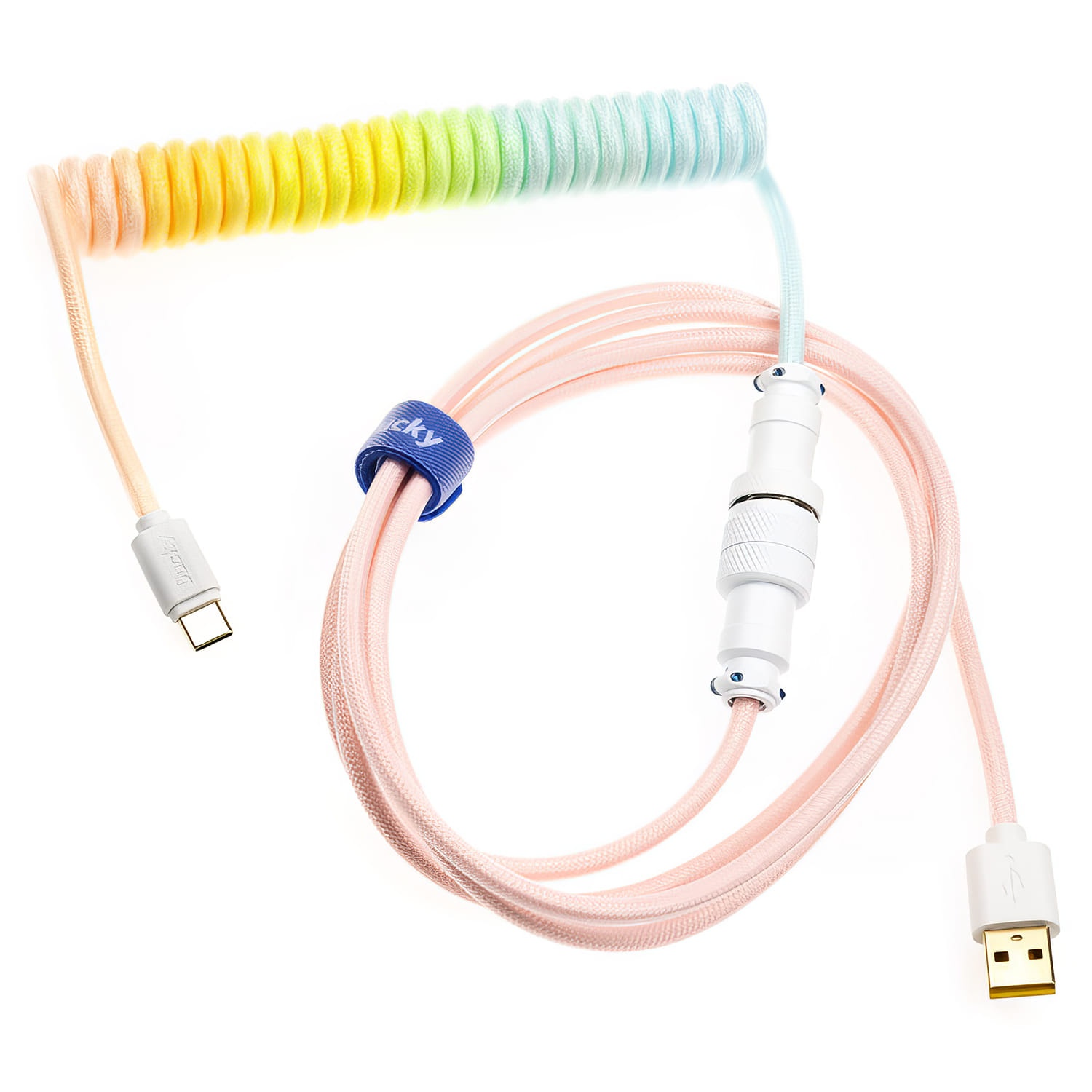 DUCKY Ducky Premicord Cotton Candy Cable Coiled, USB Type C a Type A - 1,8m - TASTIERE | TecnoCARE.net Sabaudia, Latina, Terracina, San Felice Circeo e Pontinia