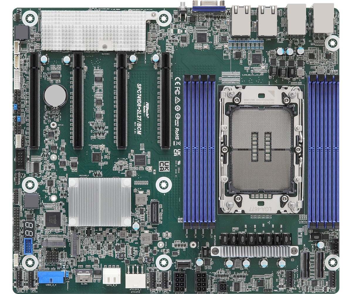 ASROCK ASRock SPC741D8-2L2T/BCM, 1xSKT LGA 4677, 4/5Gen. Intel Xeon Scalable, C741, 8xDIMM, NVMe, 2x10GbE, 2xGbE, IPMI - COMPONENTI | TecnoCARE.net Sabaudia, Latina, Terracina, San Felice Circeo e Pontinia