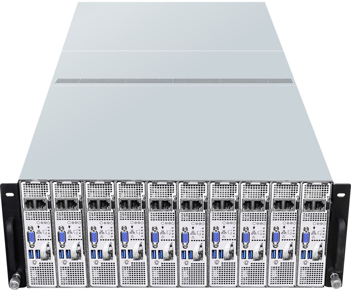 ASROCK ASRock 4U18N-AM5/2T, RACK 4U, 18-node system, UP, AMD Ryzen 8000, 2x10GbE, Red. PSU, IPMI - PC | TecnoCARE.net Sabaudia, Latina, Terracina, San Felice Circeo e Pontinia