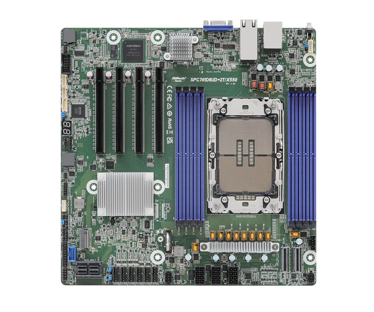 ASROCK ASRock SPC741D8UD-2T/X550, 1xSKT LGA4677, 4Gen. Intel Xeon Scalable, C741, 8xDIMM, SATA, 1xM.2, 2x10GbE, IPMI - COMPONENTI | TecnoCARE.net Sabaudia, Latina, Terracina, San Felice Circeo e Pontinia