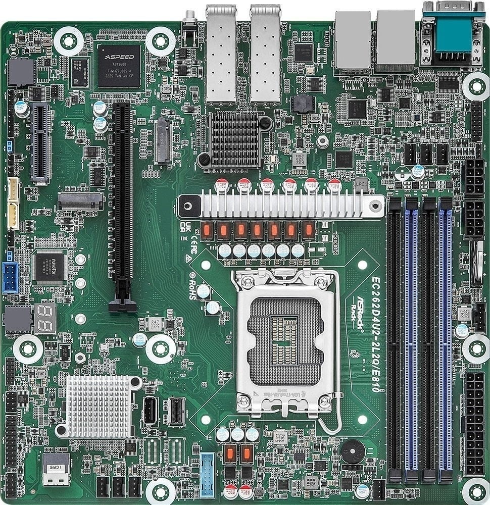 ASROCK ASRock EC262D4U2-2L2Q/E810, 1xSKT LGA 1700, Intel E-2400, C262, SATA, NVMe, 1xM.2, 2x25GbE, 2xGbE, IPMI - COMPONENTI | TecnoCARE.net Sabaudia, Latina, Terracina, San Felice Circeo e Pontinia