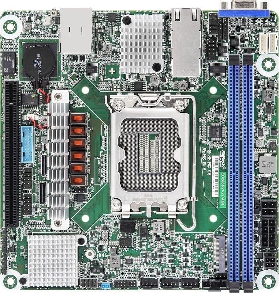 ASROCK ASRock EC266D2I-2T/AQC, 1xSKT LGA 1700, Intel E-2400, C266, SATA, NVMe, 1xM.2, 2x10GbE, IPMI - COMPONENTI | TecnoCARE.net Sabaudia, Latina, Terracina, San Felice Circeo e Pontinia