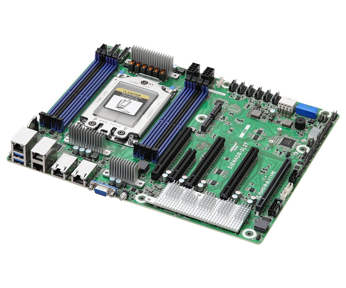 ASROCK ASRock SIENAD8-2L2T, 1xSKT SP6, AMD EPYC 8004, SoC, 8xDIMM, 2xM.2, 2xGbE, 2x10GbE, IPMI - COMPONENTI | TecnoCARE.net Sabaudia, Latina, Terracina, San Felice Circeo e Pontinia