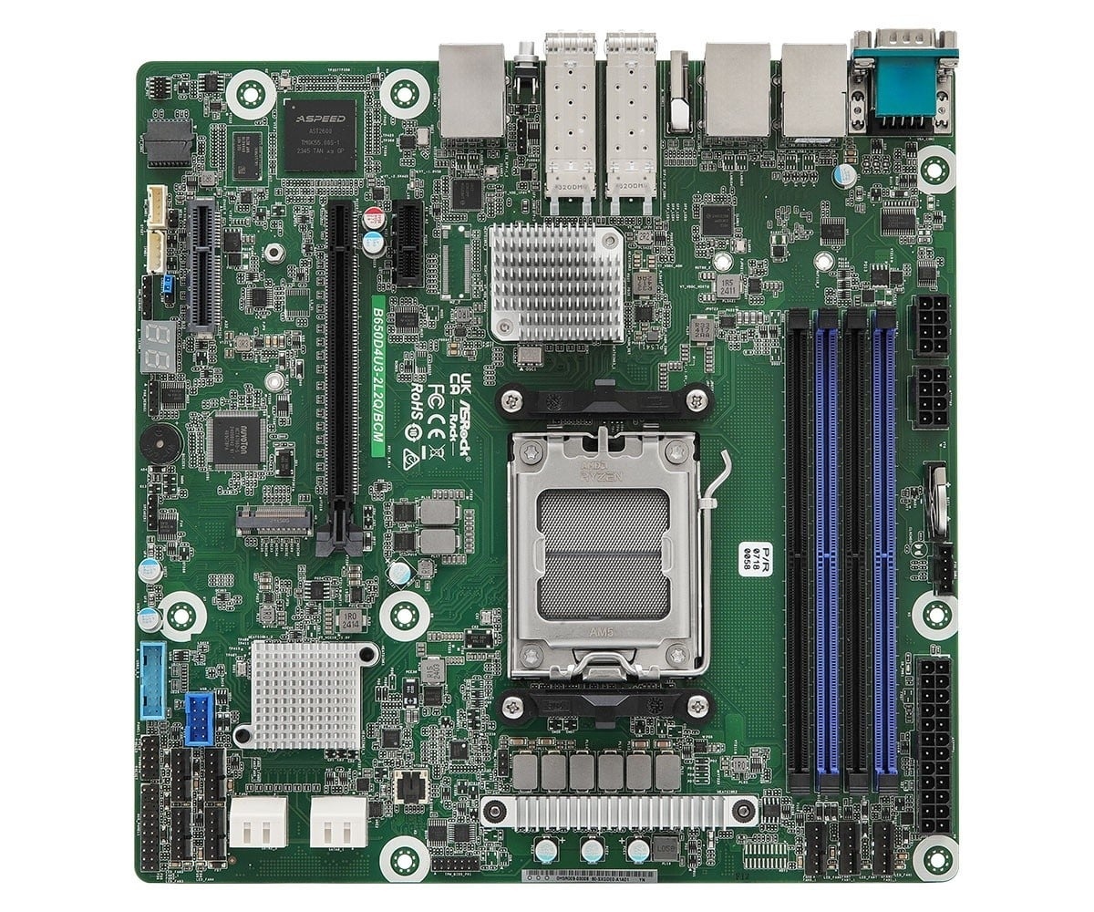 ASROCK ASRock B650D4U3-2L2Q/BCM, 1xSKT LGA 1718, AMD Ryzen 9000, B650E, SATA, 1xM.2, 2x25GbE, 2xGbE, IPMI - COMPONENTI | TecnoCARE.net Sabaudia, Latina, Terracina, San Felice Circeo e Pontinia