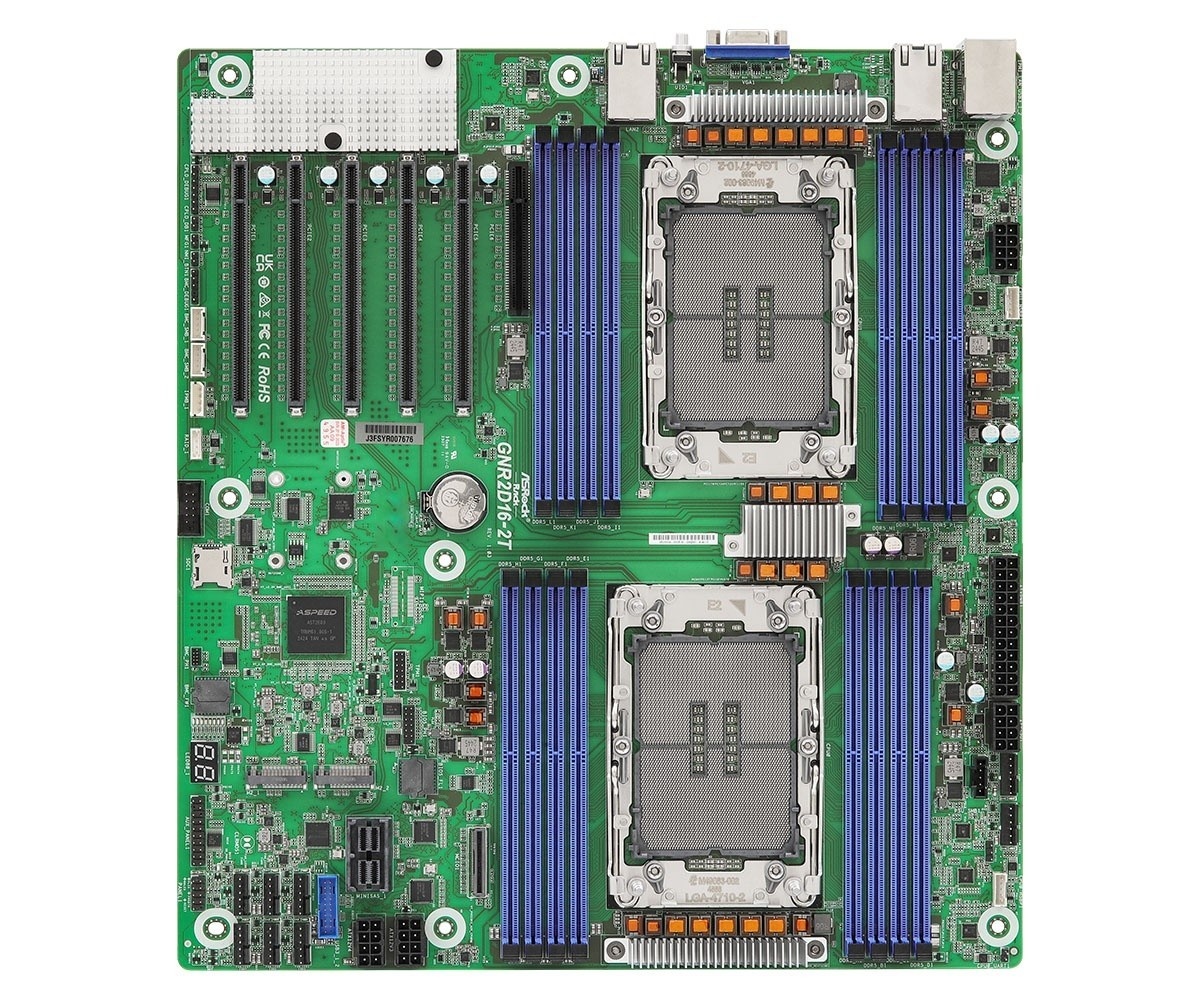 ASROCK ASRock GNR2D16-2T, 2xSKT, LGA 4710, Intel Xeon 6, SoC, SATA, NVMe, 2xM.2, 2x10GbE, IPMI - COMPONENTI | TecnoCARE.net Sabaudia, Latina, Terracina, San Felice Circeo e Pontinia