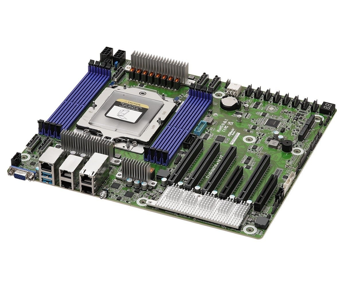 ASROCK ASRock TURIND8-2L2T, 1xSKT, LGA 6096, AMD EPYC 9005, SoC, SATA, NVMe, 2xM.2, 2x10GbE, 2xGbE, IPMI - COMPONENTI | TecnoCARE.net Sabaudia, Latina, Terracina, San Felice Circeo e Pontinia