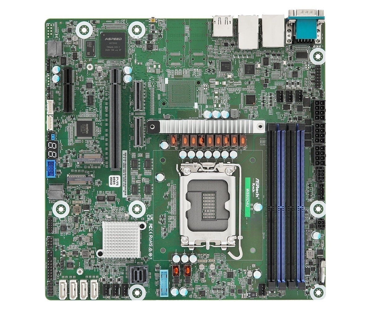 ASROCK ASRock W880D4U, 1xSKT LGA 1851, Intel Core Ultra, W880, SATA, 2xM.2, 2xGbE, IPMI - COMPONENTI | TecnoCARE.net Sabaudia, Latina, Terracina, San Felice Circeo e Pontinia