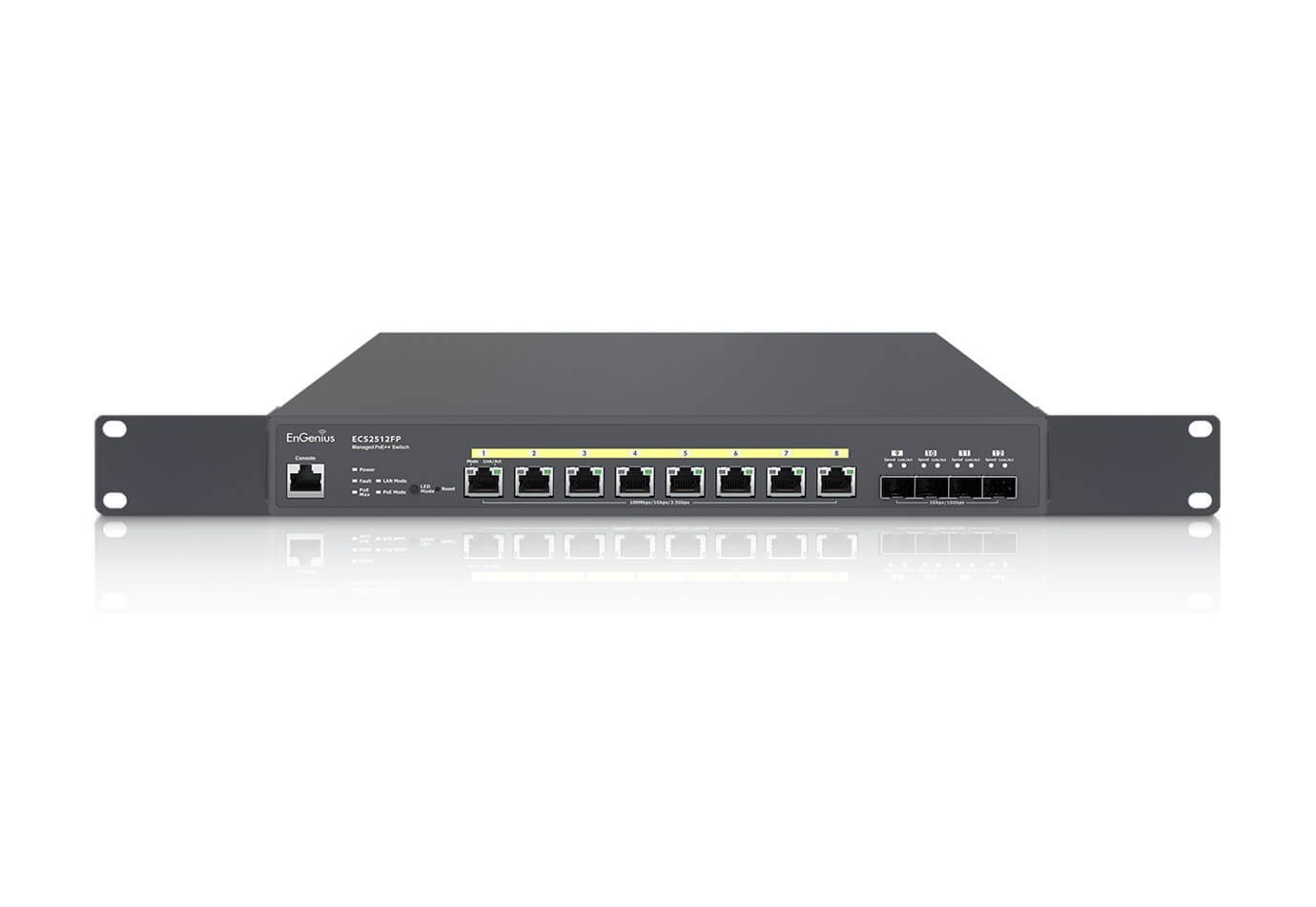 ENGENIUS EnGenius ECS5512FP Switch gestito 8x10Gb PoE++ 420W, 4x SFP+, EnGenius Cloud - RETI | TecnoCARE.net Sabaudia, Latina, Terracina, San Felice Circeo e Pontinia