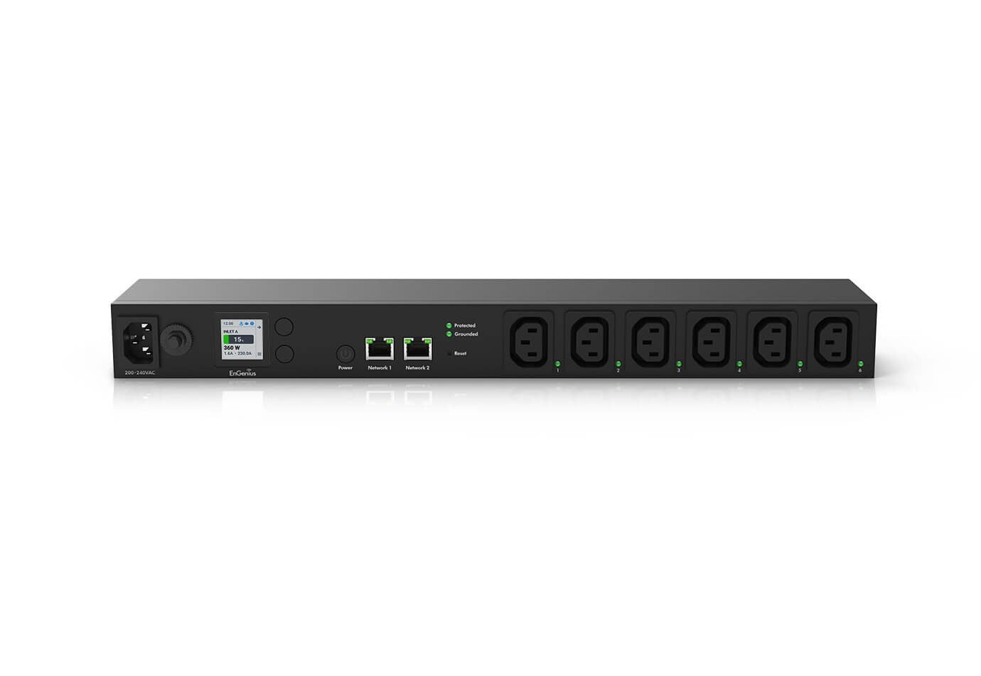 ENGENIUS EnGenius ECP106-INT 1U 19" ciabatta di alimentazione da rack, 6 prese C13, gestita tramite cloud - BATTERIE E ALIMENTATORI | TecnoCARE.net Sabaudia, Latina, Terracina, San Felice Circeo e Pontinia