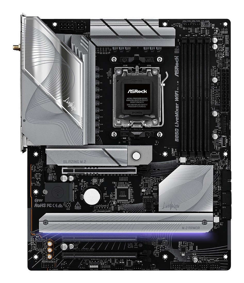 ASROCK ASRock 90-MXBQU0-A0UAYZ Scheda madre B850 LiveMixer WiFi con DDR5 e PCIe 5.0 - COMPONENTI | TecnoCARE.net Sabaudia, Latina, Terracina, San Felice Circeo e Pontinia
