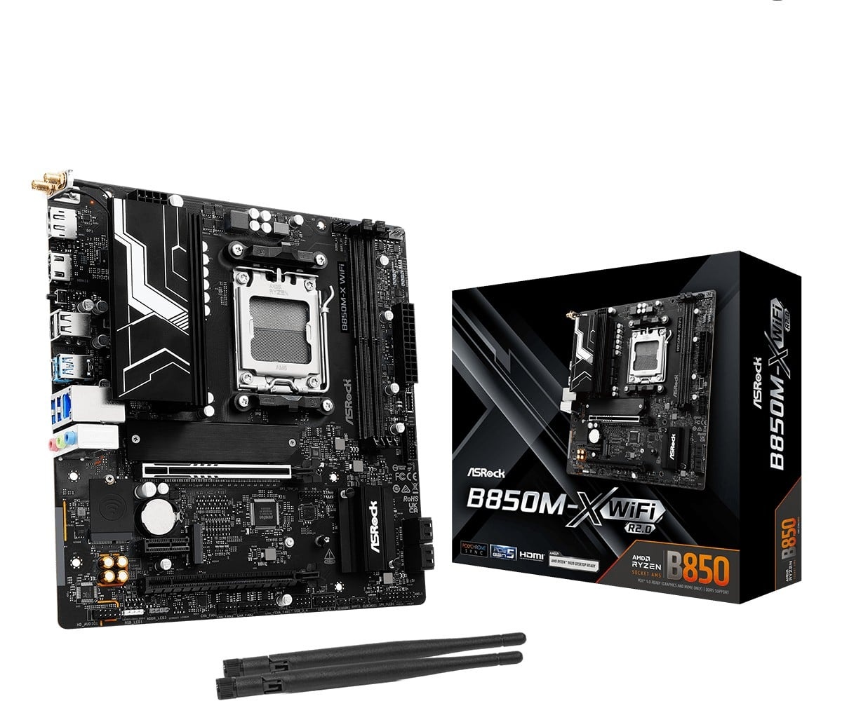 ASROCK ASRock 90-MXBSH0-A0UAYZ B850M-X WiFi R2.0 Scheda madre Micro ATX con DDR5 e Wi-Fi 6E - COMPONENTI | TecnoCARE.net Sabaudia, Latina, Terracina, San Felice Circeo e Pontinia