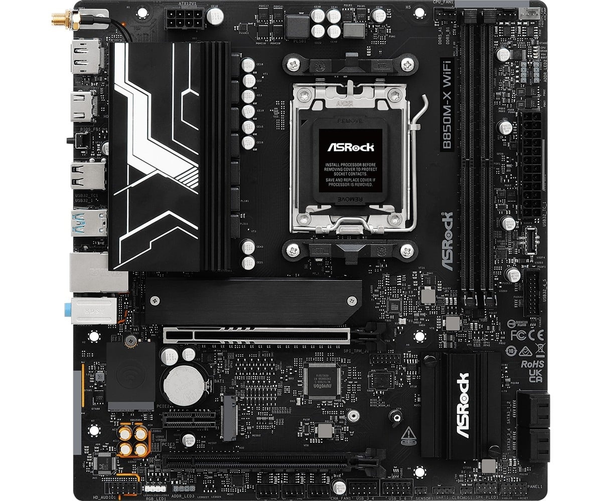 ASROCK ASRock 90-MXBSH0-A0UAYZ B850M-X WiFi R2.0 Scheda madre Micro ATX con DDR5 e Wi-Fi 6E - COMPONENTI | TecnoCARE.net Sabaudia, Latina, Terracina, San Felice Circeo e Pontinia