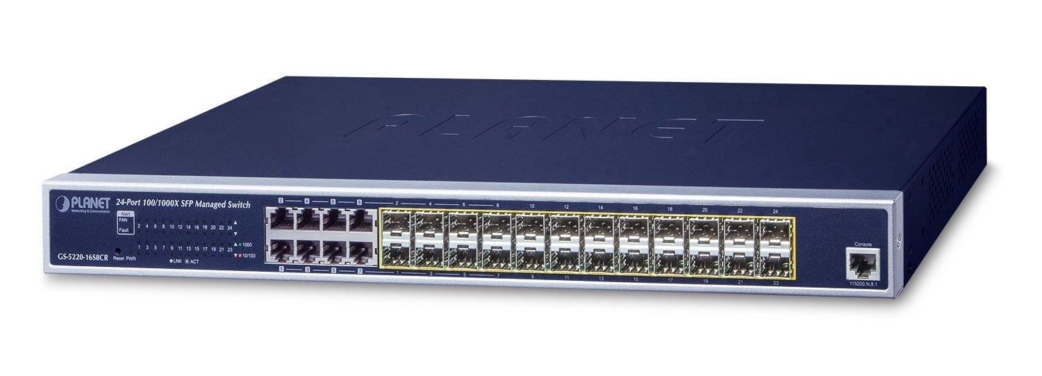 PLANET PLANET GS-5220-16S8CR switch di rete Gestito L2+ Gigabit Ethernet (10/100/1000) 1U Blu - RETI | TecnoCARE.net Sabaudia, Latina, Terracina, San Felice Circeo e Pontinia