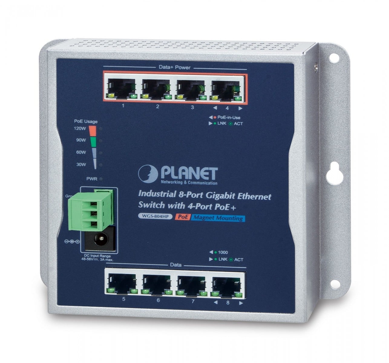 PLANET PLANET WGS-804HP switch di rete Non gestito L2 Gigabit Ethernet (10/100/1000) Supporto Power over Ethernet (PoE) Nero - RETI | TecnoCARE.net Sabaudia, Latina, Terracina, San Felice Circeo e Pontinia