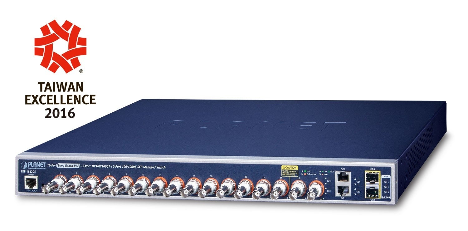 PLANET PLANET LRP-1622CS switch di rete Gestito L2/L4 Gigabit Ethernet (10/100/1000) Supporto Power over Ethernet (PoE) 1U Blu - RETI | TecnoCARE.net Sabaudia, Latina, Terracina, San Felice Circeo e Pontinia