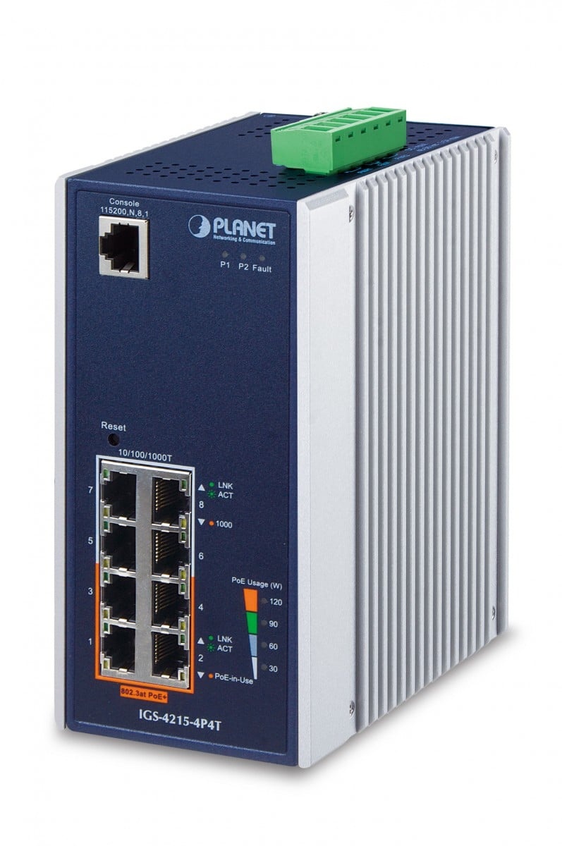 PLANET PLANET IGS-4215-4P4T switch di rete Gestito L2/L4 Gigabit Ethernet (10/100/1000) Supporto Power over Ethernet (PoE) Blu, Bianco - RETI | TecnoCARE.net Sabaudia, Latina, Terracina, San Felice Circeo e Pontinia