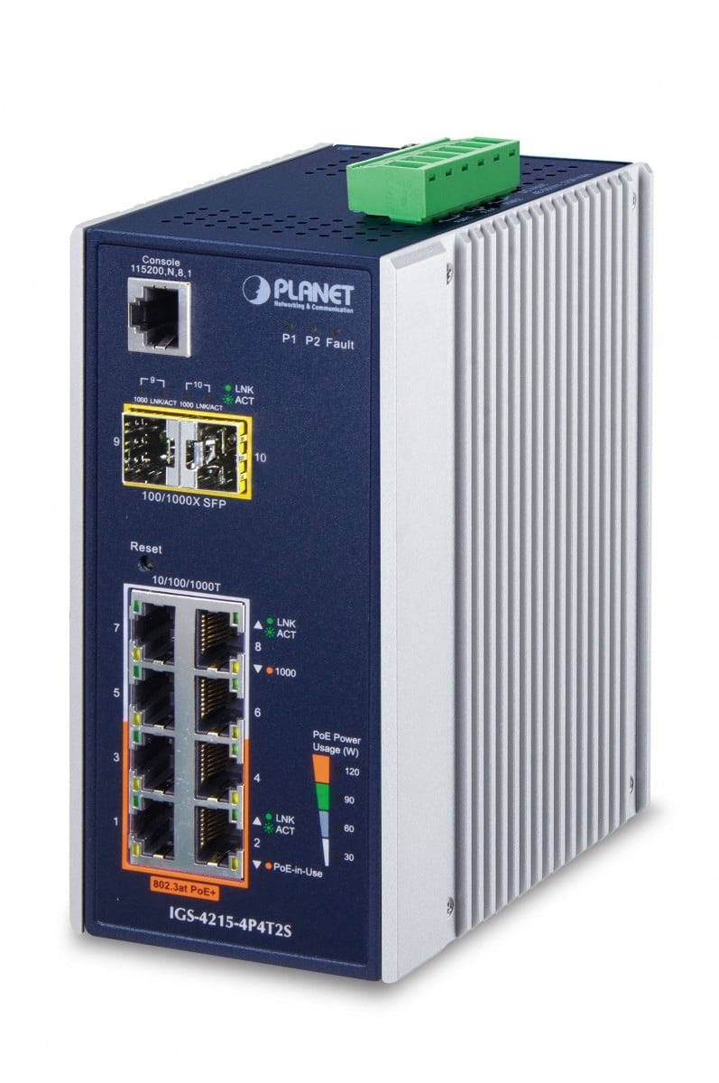 PLANET PLANET IGS-4215-4P4T2S switch di rete Gestito L2/L4 Gigabit Ethernet (10/100/1000) Supporto Power over Ethernet (PoE) Blu, Bianco - RETI | TecnoCARE.net Sabaudia, Latina, Terracina, San Felice Circeo e Pontinia