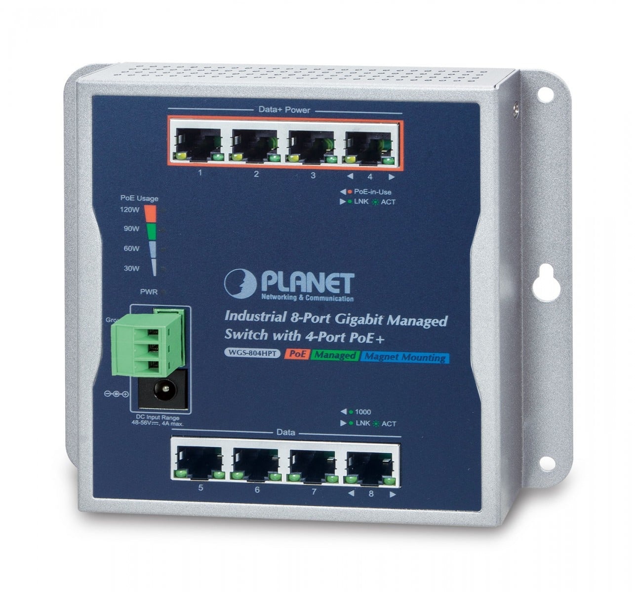 PLANET PLANET WGS-804HPT switch di rete Gestito Gigabit Ethernet (10/100/1000) Supporto Power over Ethernet (PoE) Nero - RETI | TecnoCARE.net Sabaudia, Latina, Terracina, San Felice Circeo e Pontinia