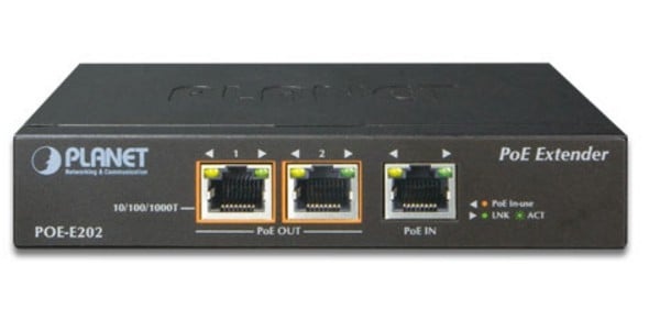 PLANET PLANET POE-E202 moltiplicatore di rete Ricevitore e trasmettitore di rete Nero 10, 100, 1000 Mbit/s - RETI | TecnoCARE.net Sabaudia, Latina, Terracina, San Felice Circeo e Pontinia