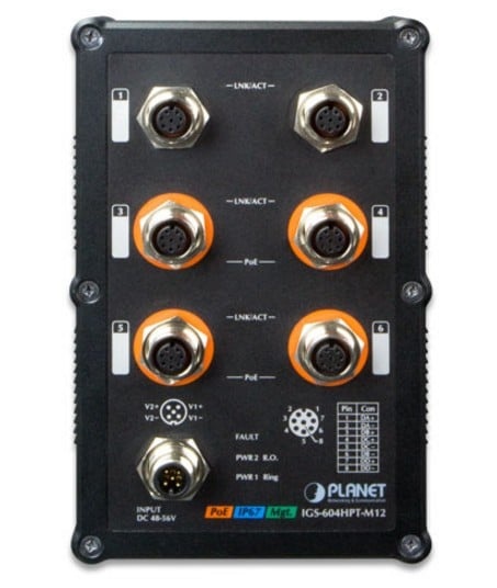PLANET PLANET IGS-604HPT-M12 switch di rete Gestito L2+ Supporto Power over Ethernet (PoE) Nero - RETI | TecnoCARE.net Sabaudia, Latina, Terracina, San Felice Circeo e Pontinia