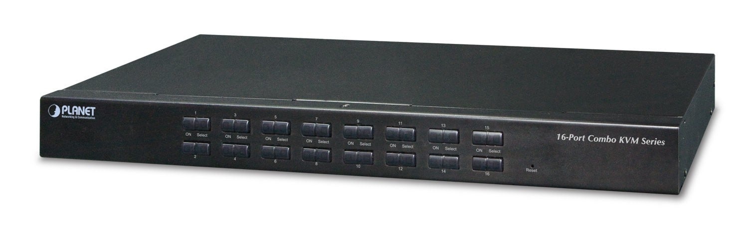 PLANET PLANET 16-Port Combo KVM Switch: switch per keyboard-video-mouse (kvm) Montaggio rack Nero - TASTIERE E CONTROLLER | TecnoCARE.net Sabaudia, Latina, Terracina, San Felice Circeo e Pontinia