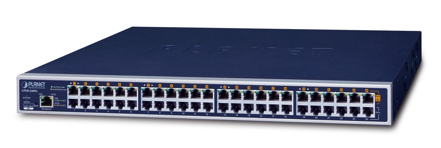 PLANET PLANET UPOE-2400G switch di rete Gigabit Ethernet (10/100/1000) Supporto Power over Ethernet (PoE) Blu - RETI | TecnoCARE.net Sabaudia, Latina, Terracina, San Felice Circeo e Pontinia