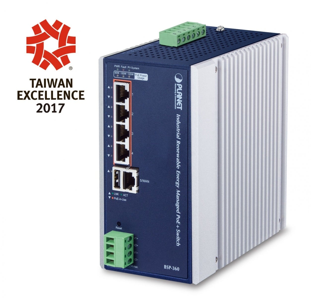 PLANET PLANET BSP-360 switch di rete Gestito Gigabit Ethernet (10/100/1000) Supporto Power over Ethernet (PoE) Blu, Bianco - RETI | TecnoCARE.net Sabaudia, Latina, Terracina, San Felice Circeo e Pontinia