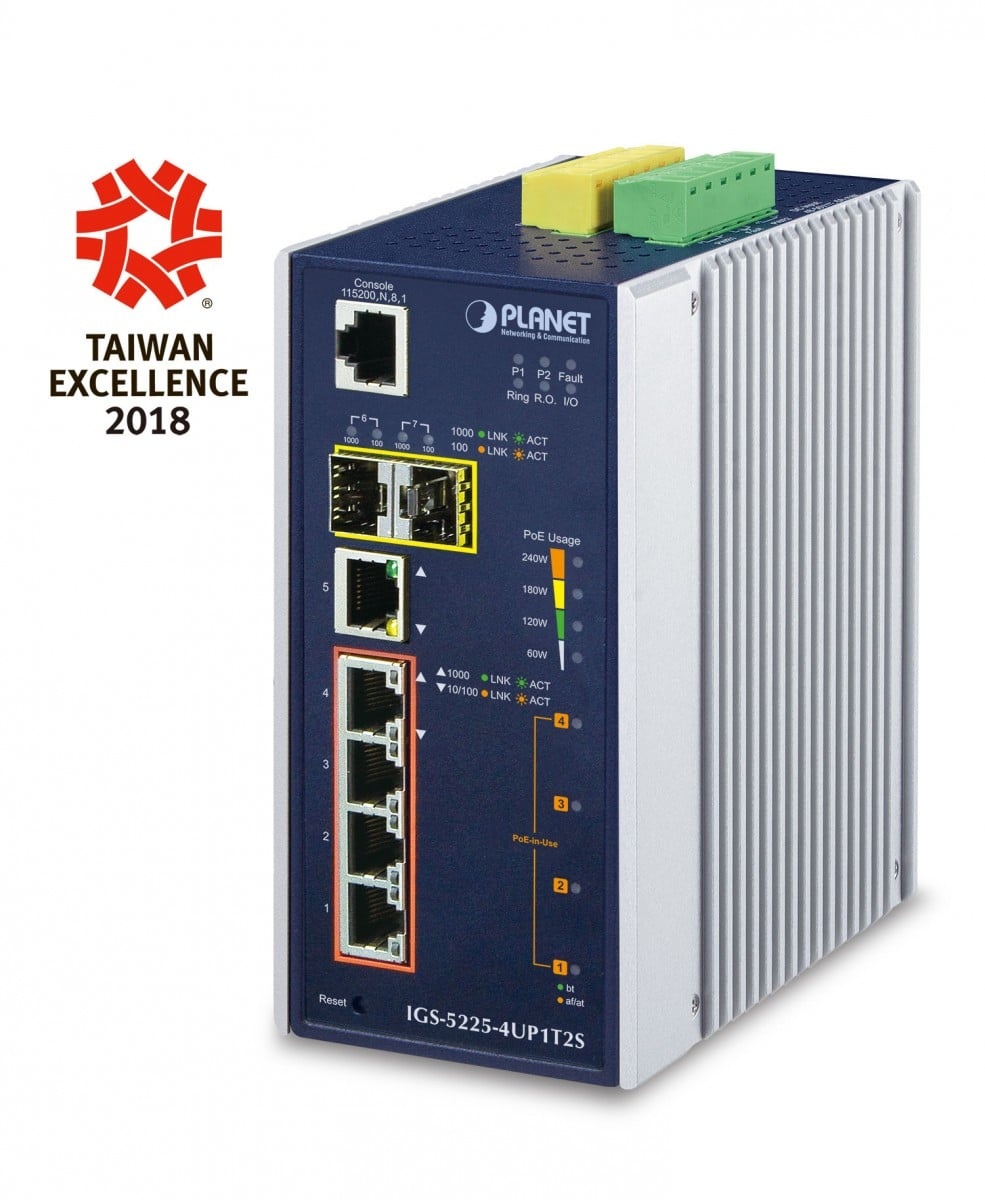 PLANET PLANET IGS-5225-4UP1T2S switch di rete Gestito L2+ Gigabit Ethernet (10/100/1000) Supporto Power over Ethernet (PoE) Blu, Argento - RETI | TecnoCARE.net Sabaudia, Latina, Terracina, San Felice Circeo e Pontinia
