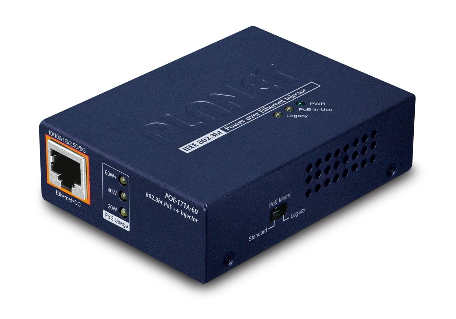 PLANET PLANET POE-171A-60 switch di rete Gigabit Ethernet (10/100/1000) Supporto Power over Ethernet (PoE) Blu - RETI | TecnoCARE.net Sabaudia, Latina, Terracina, San Felice Circeo e Pontinia