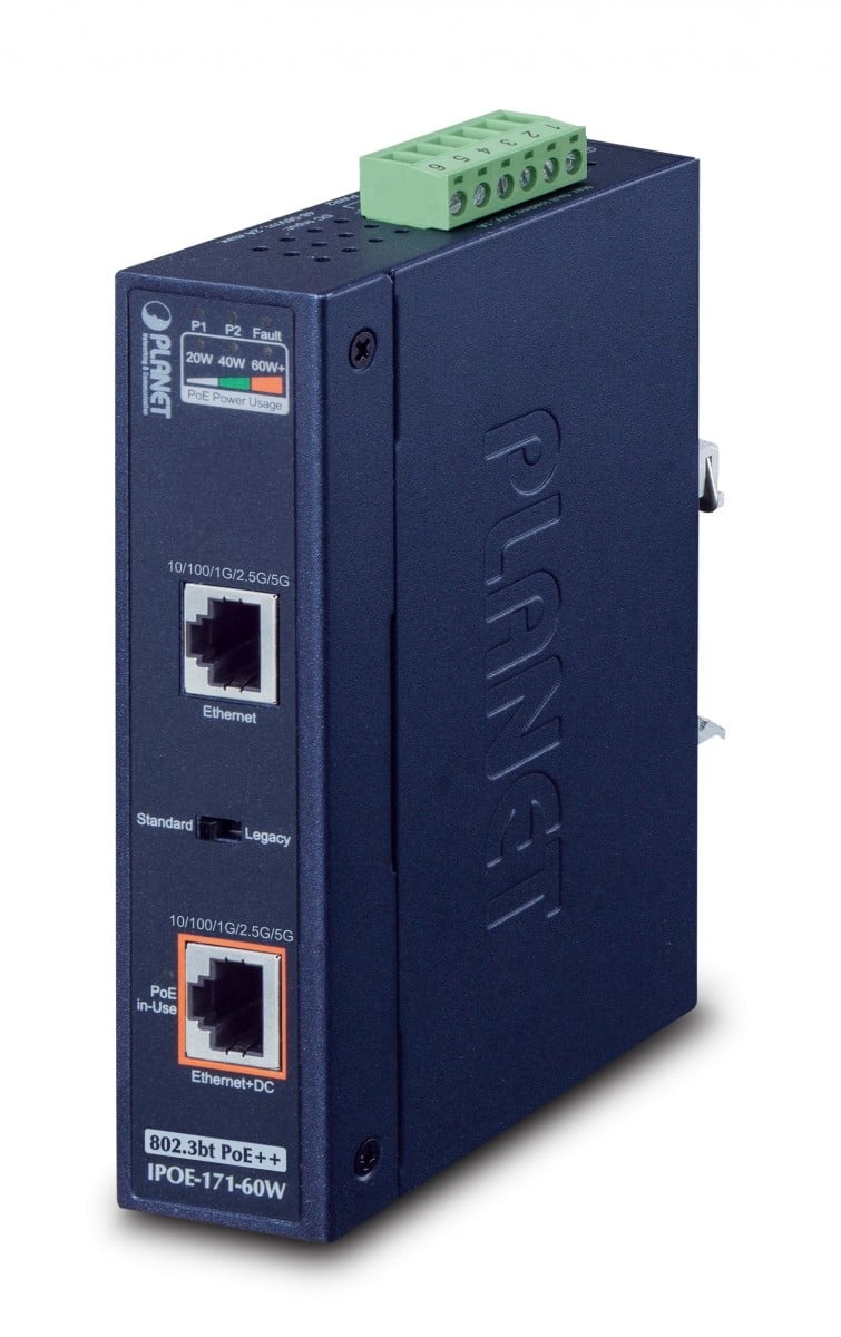 PLANET PLANET IPOE-171-60W switch di rete Gigabit Ethernet (10/100/1000) Supporto Power over Ethernet (PoE) Blu - RETI | TecnoCARE.net Sabaudia, Latina, Terracina, San Felice Circeo e Pontinia