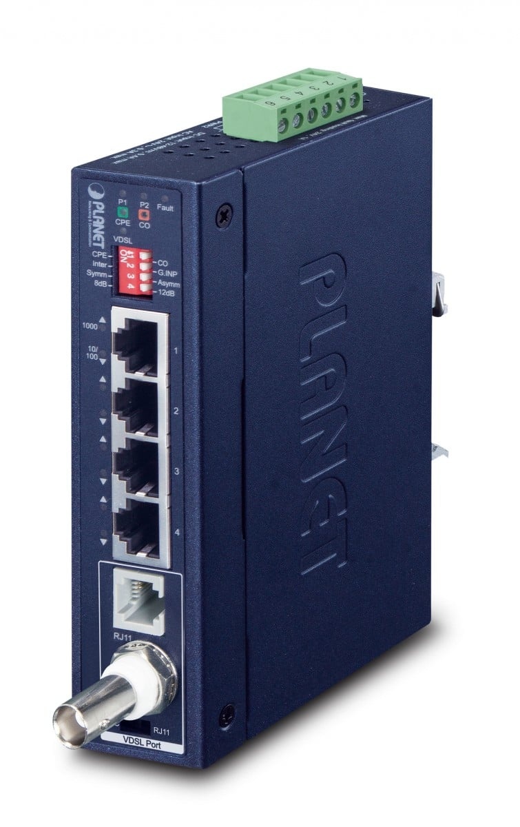 PLANET IP30 Industrial Gigabit Ethern - Ricevitore e trasmettitore di rete - 1200 m - IEEE 802.3 - IEEE 802.3ab - IEEE 802.3u - Blu - Metallo - 0.4 A - RETI | TecnoCARE.net Sabaudia, Latina, Terracina, San Felice Circeo e Pontinia