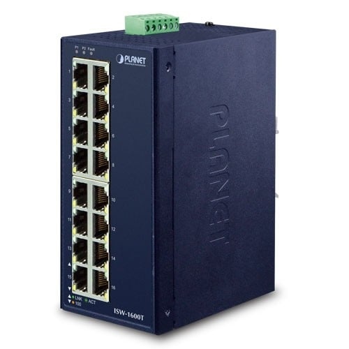 PLANET PLANET ISW-1600T switch di rete Non gestito Fast Ethernet (10/100) Blu - RETI | TecnoCARE.net Sabaudia, Latina, Terracina, San Felice Circeo e Pontinia