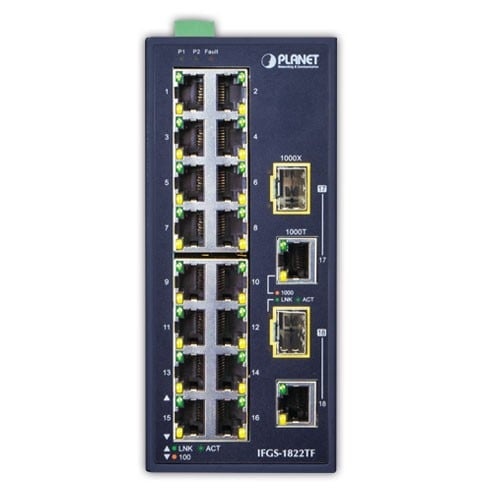 PLANET PLANET IFGS-1822TF switch di rete Non gestito Fast Ethernet (10/100) Blu - RETI | TecnoCARE.net Sabaudia, Latina, Terracina, San Felice Circeo e Pontinia