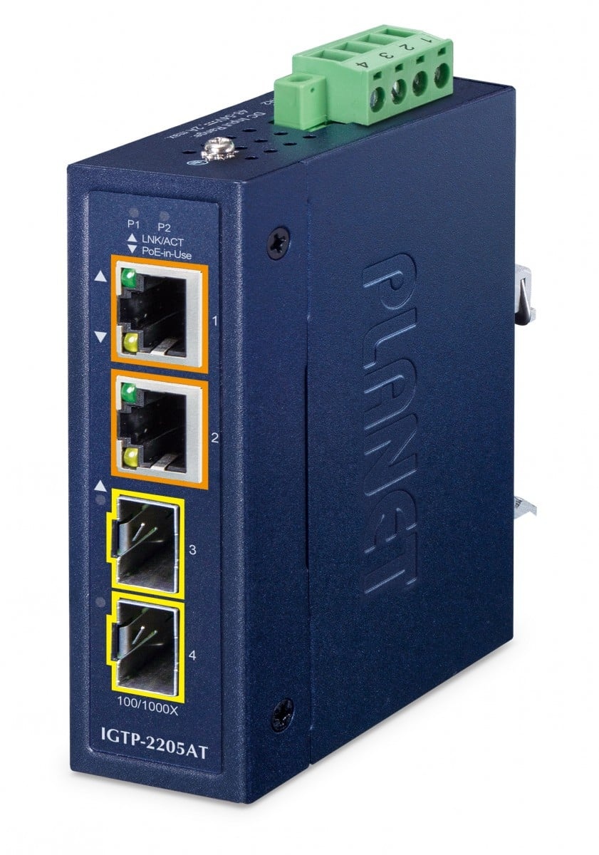 PLANET PLANET IP30 Compact size 2-Port IGTP-2205AT convertitore multimediale di rete Blu - RETI | TecnoCARE.net Sabaudia, Latina, Terracina, San Felice Circeo e Pontinia