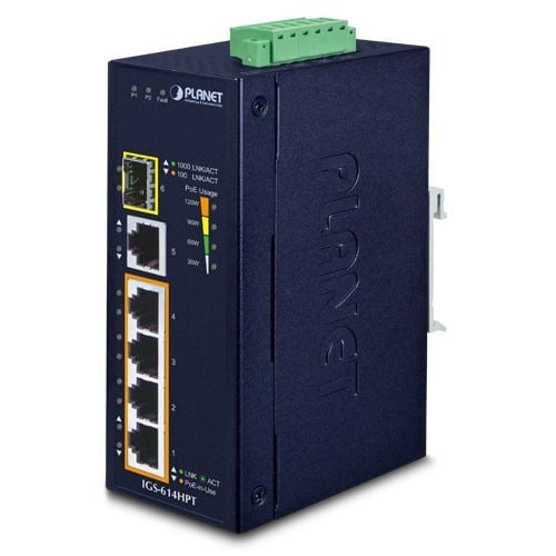PLANET PLANET IGS-614HPT switch di rete Non gestito Gigabit Ethernet (10/100/1000) Supporto Power over Ethernet (PoE) Blu - RETI | TecnoCARE.net Sabaudia, Latina, Terracina, San Felice Circeo e Pontinia