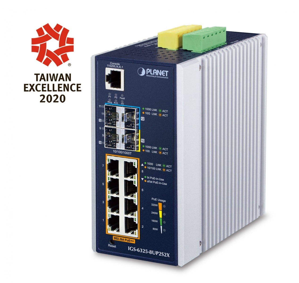 PLANET PLANET IP30 DIN-rail Industrial L3 8P Gestito Gigabit Ethernet (10/100/1000) Alluminio, Blu - RETI | TecnoCARE.net Sabaudia, Latina, Terracina, San Felice Circeo e Pontinia