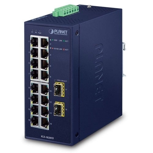 PLANET PLANET IGS-1820TF switch di rete Non gestito L2 Gigabit Ethernet (10/100/1000) Blu - RETI | TecnoCARE.net Sabaudia, Latina, Terracina, San Felice Circeo e Pontinia