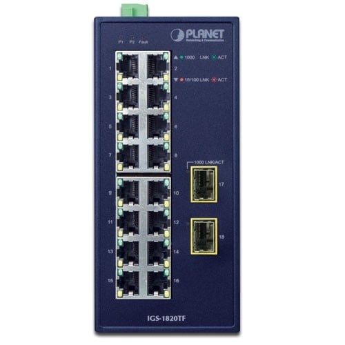 PLANET PLANET IGS-1820TF switch di rete Non gestito L2 Gigabit Ethernet (10/100/1000) Blu - RETI | TecnoCARE.net Sabaudia, Latina, Terracina, San Felice Circeo e Pontinia